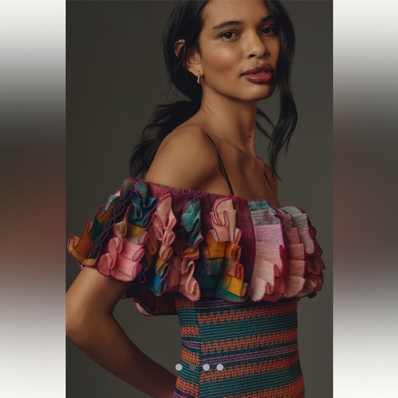 Anthropologie NWT Hope for Flowers by Tracy Reese Off-The-Shoulder Dress size XL - Picture 2 of 6